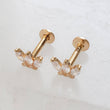 Load image into Gallery viewer, Marquise Diamond CZ Flat Back Studs