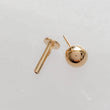 Load image into Gallery viewer, 14k Flat Back Ball Studs • Comfort Studs • Sleep In Earrings • Push In Flat Back • Ear Stack • Multiple Piercings • 18g • Fine Body Jewelry