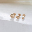 Load image into Gallery viewer, 14k Flat Back Ball Studs • Comfort Studs • Sleep In Earrings • Push In Flat Back • Ear Stack • Multiple Piercings • 18g • Fine Body Jewelry