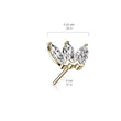 Load image into Gallery viewer, Marquise Diamond CZ Flat Back Studs