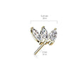 Load image into Gallery viewer, Marquise Diamond CZ Flat Back Studs