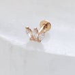 Load image into Gallery viewer, Marquise Diamond CZ Flat Back Studs