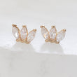 Load image into Gallery viewer, Marquise Diamond CZ Flat Back Studs