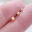 Load image into Gallery viewer, 14k Flat Back Ball Studs • Comfort Studs • Sleep In Earrings • Push In Flat Back • Ear Stack • Multiple Piercings • 18g • Fine Body Jewelry