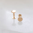 Load image into Gallery viewer, 14K Gold push in style flat back earring studs. Comfort fit, nap style earrings by Studio Blue on Etsy