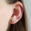 Load image into Gallery viewer, Starburst Studs • Silver Stars • Star Studs • Sterling Post Earrings • Faceted Starburst Earrings • Eight Pointed Star • Delicate Studs