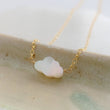 Load image into Gallery viewer, Cute Little Cloud Necklace • Mother of Pearl Cloud • Dainty Carved Cloud Charm • Cloud Jewelry • Dreamy Cloud Jewelry