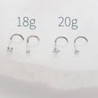 Load image into Gallery viewer, CZ Titanium Nose Screw • 18g or 20g • Implant Grade • 2mm and 3mm Prong Set Diamond CZ • Delicate Nose Stud • Dainty Stud •
