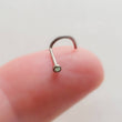 Load image into Gallery viewer, CZ Titanium Nose Screw • Bezel Set • 18g or 20g • Implant Grade • 2mm and 3mm Prong Set Diamond CZ • Delicate Nose Stud • Dainty Stud •