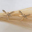 Load image into Gallery viewer, Tiny Dragonfly Stud Earrings • Gold Dragonflies • Insect Studs • Sterling Silver Dragonfly • Post Earrings • Bug Earrings