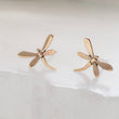 Load image into Gallery viewer, Tiny Dragonfly Stud Earrings • Gold Dragonflies • Insect Studs • Sterling Silver Dragonfly • Post Earrings • Bug Earrings