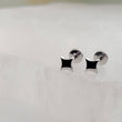 Load image into Gallery viewer, Four-point starburst design in a screw-in style flat back design. 16 Gauge Surgical Steel or 14K Gold plated earrings studs by Studio Blue on Etsy