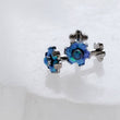 Load image into Gallery viewer, Dainty Opal Flower Flat Back Studs • Threadless Push in • Labret • Monroe • Cartilage • Titanium Body Jewelry • Comfort Studs • Nose