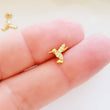 Load image into Gallery viewer, Cute Little Hummingbird Flat Back Studs • Sparkle Diamond CZ Body Jewelry • Internally Threaded • 16 Gauge • Comfort Studs • Sleep In