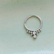 Load image into Gallery viewer, Bendable Septum Ring with Sparkling CZ Accent • Cubic Zirconia • 18 Gauge Surgical Steel • Boho Style • Gold Daith Hoop • Tragus or Rook