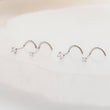 Load image into Gallery viewer, CZ Titanium Nose Screw • 18g or 20g • Implant Grade • 2mm and 3mm Prong Set Diamond CZ • Delicate Nose Stud • Dainty Stud •