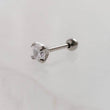 Load image into Gallery viewer, Titanium and Diamond CZ Ball Back Studs • 18 Gauge • Body Jewelry • Screw Back • Comfort Studs • Sleep In Studs • Cartilage • Cubic Zirconia