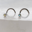 Load image into Gallery viewer, CZ Titanium Nose Screw • Bezel Set • 18g or 20g • Implant Grade • 2mm and 3mm Prong Set Diamond CZ • Delicate Nose Stud • Dainty Stud •