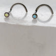 Load image into Gallery viewer, CZ Titanium Nose Screw • Bezel Set • 18g or 20g • Implant Grade • 2mm and 3mm Prong Set Diamond CZ • Delicate Nose Stud • Dainty Stud •