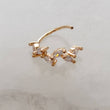 Load image into Gallery viewer, Marquise Vine Hoops • Bendable Hoop Earrings • Delicate Body Jewelry • Platinum Plate • 20 Gauge • Cubic Zirconia • Sparkle Hoops • Dainty