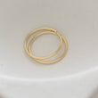 Load image into Gallery viewer, Sleeper Hoops • Thin Gold Hoop Earrings • Continuous Hoops • Endless Hoops • Comfort Hoops • Leave In Hoops • 20 Gauge • Delicate Jewelry