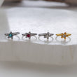 Load image into Gallery viewer, Modern Flower Nose Ring • Daisy Flower • Crystal Flower • Surgical Steel • Body Jewelry • Cute Nose Jewelry • 20 Gauge • Dainty • Feminine