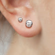 Load image into Gallery viewer, Titanium Diamond CZ Studs • Bezel Set • Implant Grade • Modern Style • Multiple Piercings • Ear Stack • Minimalist • Sparkle Studs • 20G