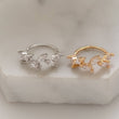Load image into Gallery viewer, Marquise Vine Hoops • Bendable Hoop Earrings • Delicate Body Jewelry • Platinum Plate • 20 Gauge • Cubic Zirconia • Sparkle Hoops • Dainty