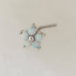 Load image into Gallery viewer, Pretty Opal Flower Nose Stud • L Bend • Surgical Steel • Iridescent Opals • Tiny Opal Flower • 20 Gauge • Nose Piercing • Body Jewelry