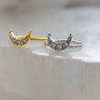 Load image into Gallery viewer, Tiny Crescent Moon Nose Ring • Pavé Diamond CZ • 20 Gauge Bendable Hoop • Rook • Tragus • Daith • Helix • Body Jewelry • Dainty Nose Hoop