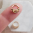 Load image into Gallery viewer, Triple Pavé Diamond CZ Clicker Hoop • 16 Gauge Hinged Segment Hoop • Multiple Piercings • Ear Stack • Gold Double Hoop • Cartilage