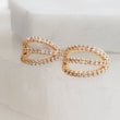 Load image into Gallery viewer, Triple Pavé Diamond CZ Clicker Hoop • 16 Gauge Hinged Segment Hoop • Multiple Piercings • Ear Stack • Gold Double Hoop • Cartilage