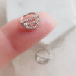 Load image into Gallery viewer, Triple Pavé Diamond CZ Clicker Hoop • 16 Gauge Hinged Segment Hoop • Multiple Piercings • Ear Stack • Gold Double Hoop • Cartilage