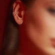 Load image into Gallery viewer, Triple Pavé Diamond CZ Clicker Hoop • 16 Gauge Hinged Segment Hoop • Multiple Piercings • Ear Stack • Gold Double Hoop • Cartilage
