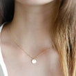 Load image into Gallery viewer, Dainty Initial Necklace • Gift For New Mom • Personalized Monogram • Delicate Gold Disc Necklace • Custom Initials • Bridesmaid Gift • Small