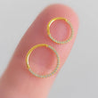 Load image into Gallery viewer, Micro Pavé Front Facing Clicker Hoops