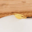Load image into Gallery viewer, Little Leaf Nose Ring • Sterling Silver Nose Hoop • Cartilage Hoop • Feather Earrings • Dainty Nose Hoop • 20 Gauge • Gold Nose Ring