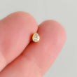 Load image into Gallery viewer, Teardrop Titanium Flat Back Studs • Threadless Push In Bezel Set Teardrop CZ • 20 Gauge • Tiny Comfort Studs • Nap Earrings • Ear Stack
