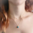 Load image into Gallery viewer, Tiny Star Necklace • Dainty Layering Necklace • Mother Of Pearl Star Charm • Delicate Gold star Choker • Mini Star