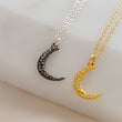 Load image into Gallery viewer, Diamond Crescent Moon Necklace