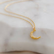 Load image into Gallery viewer, Diamond Crescent Moon Necklace