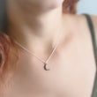 Load image into Gallery viewer, Diamond Crescent Moon Necklace
