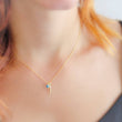Load image into Gallery viewer, Tiny Italian Horn & Evil Eye Necklace • Good Luck Charms • Gold Italian Horn • Nazar Necklace • BFF Gift • Protection Amulets • Good Vibes