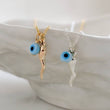 Load image into Gallery viewer, Tiny Italian Horn & Evil Eye Necklace • Good Luck Charms • Gold Italian Horn • Nazar Necklace • BFF Gift • Protection Amulets • Good Vibes