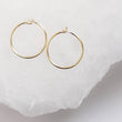 Load image into Gallery viewer, Dainty 14 Karat Gold Hoops • 14k Hoop Earrings • Small Gold Hoops • Thin Lightweight Hoops • Delicate Earrings • Solid 14 Karat Gold