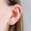 Load image into Gallery viewer, Mix & Match Crescent Moon and Star Stud Earrings • Tiny Moon and Star • Stacking Earrings • Dainty Studs • Celestial Stud Earrings