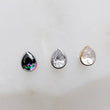 Load image into Gallery viewer, Teardrop Titanium Flat Back Studs • Threadless Push In Bezel Set Teardrop CZ • 20 Gauge • Tiny Comfort Studs • Nap Earrings • Ear Stack