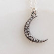 Load image into Gallery viewer, Diamond Crescent Moon Necklace