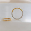 Load image into Gallery viewer, Micro Pavé Front Facing Clicker Hoops