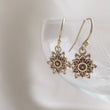 Load image into Gallery viewer, Bronze or Sterling silver Mandala drop earrings by Studio Blue on Etsy